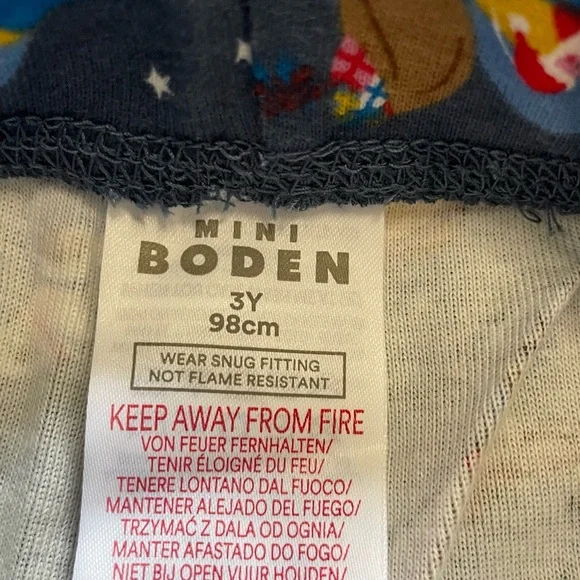 Mini Boden Blue Space Santa Long John Pajamas NWT - Picture 11 of 12